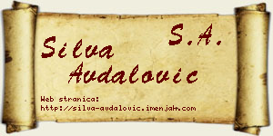 Silva Avdalović vizit kartica
